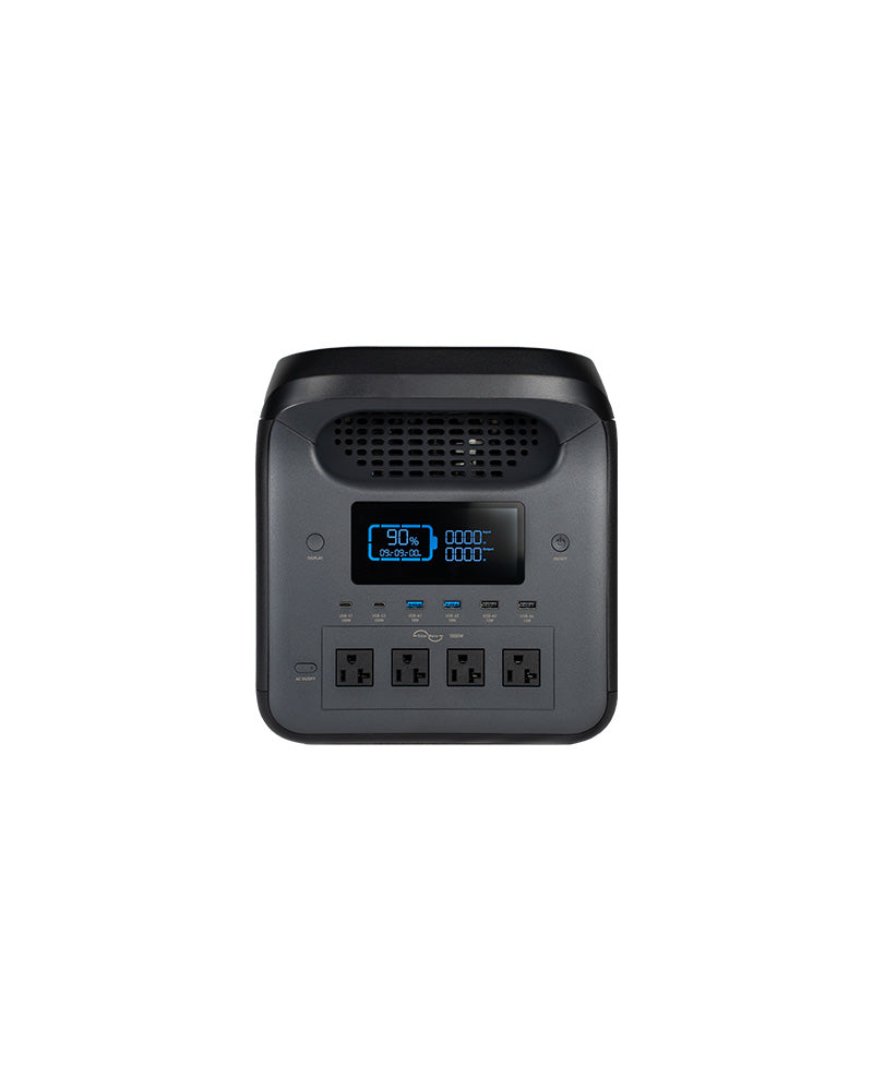 Screen on 1800W portable power station.