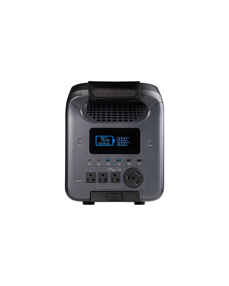 Screen of 3000W portable power station.