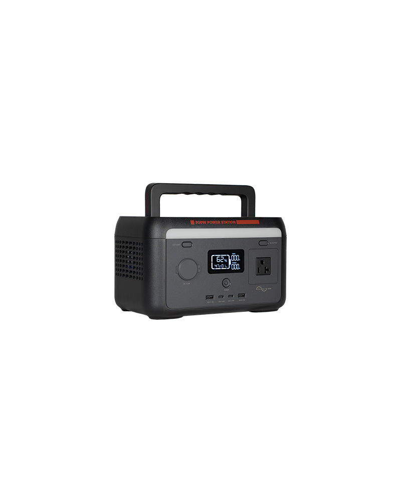 Front angle of 300W portable power station.