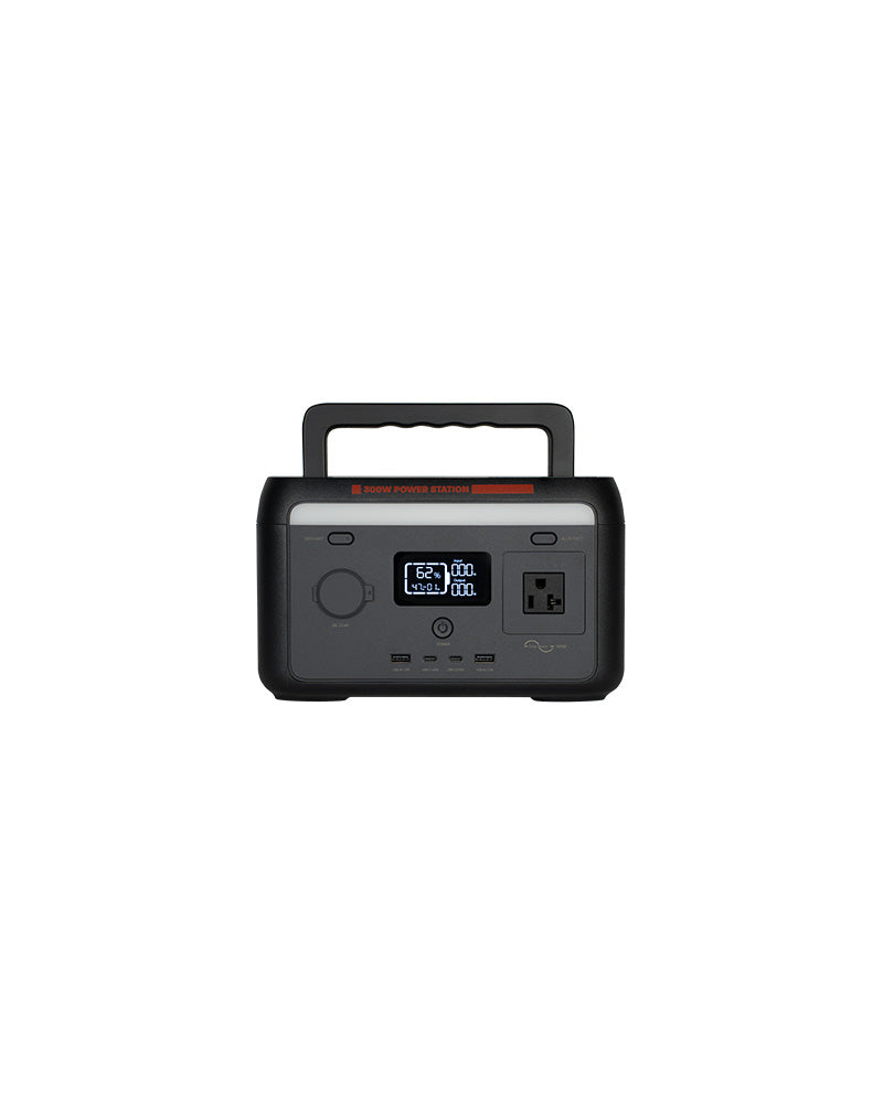 Front of 300W portable power station.