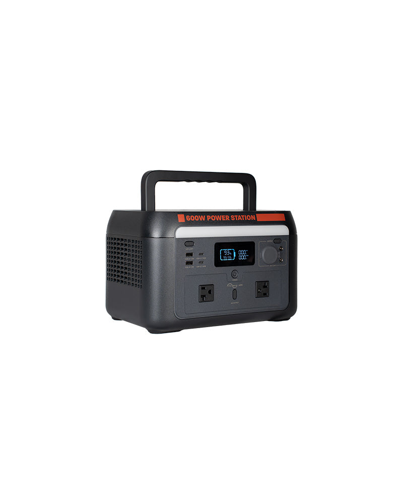 Front angle of 600W portable power station.