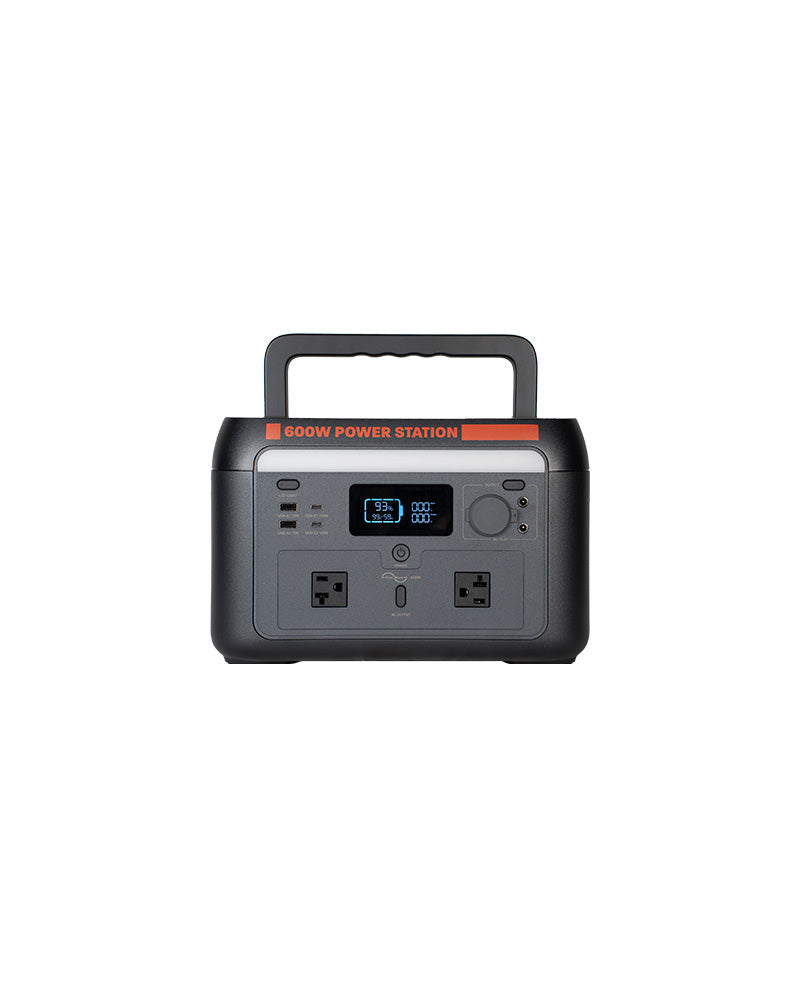 Front of 600W portable power station.