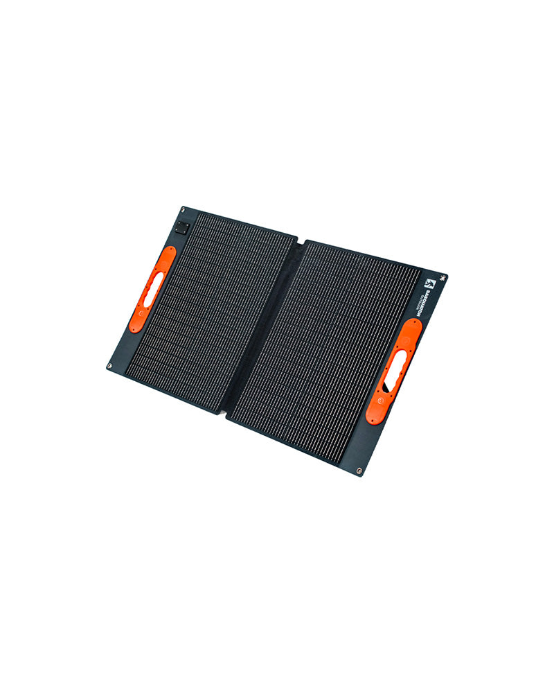 Angle of foldable 100F solar panel.