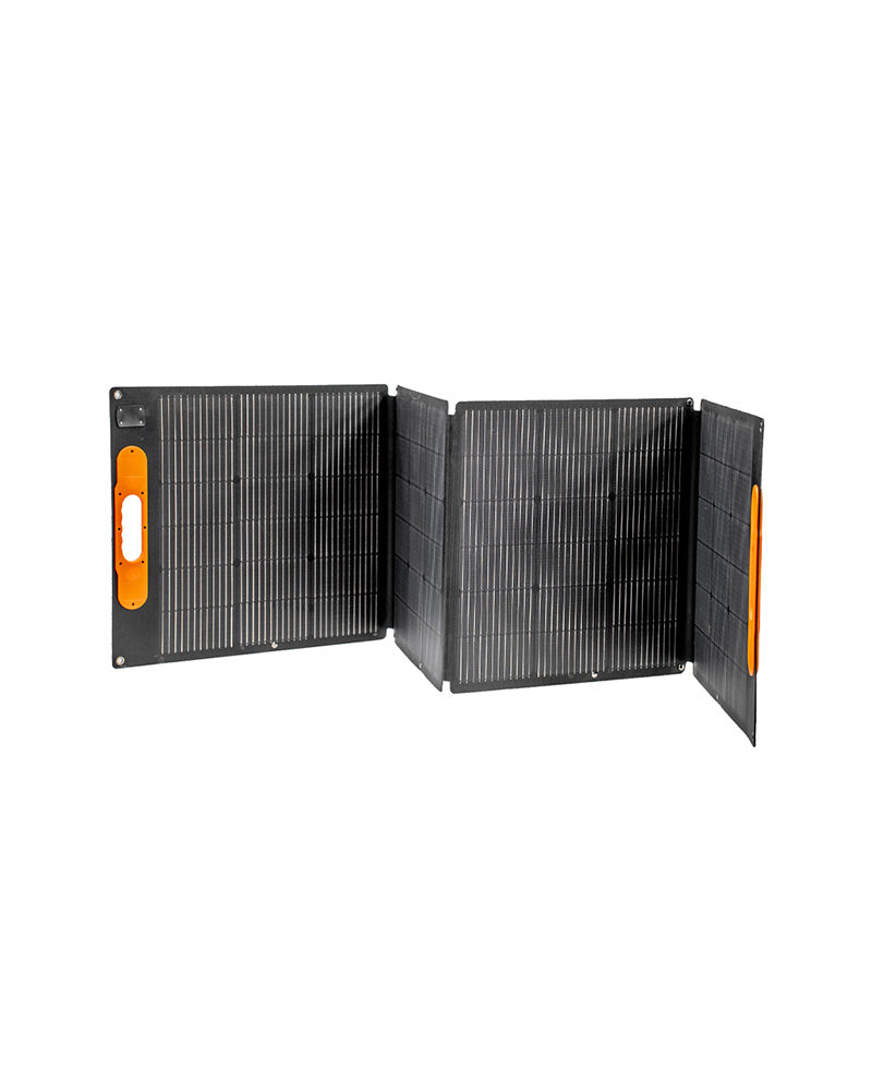 Angle of foldable 200F solar panel.