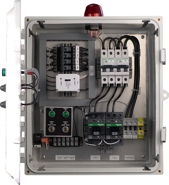 Single Phase Duplex Control Panel - Inside View 