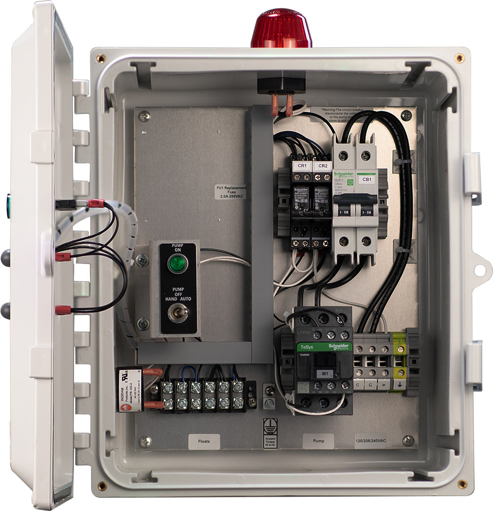 Single Phase Simplex Control Panel - Inside View