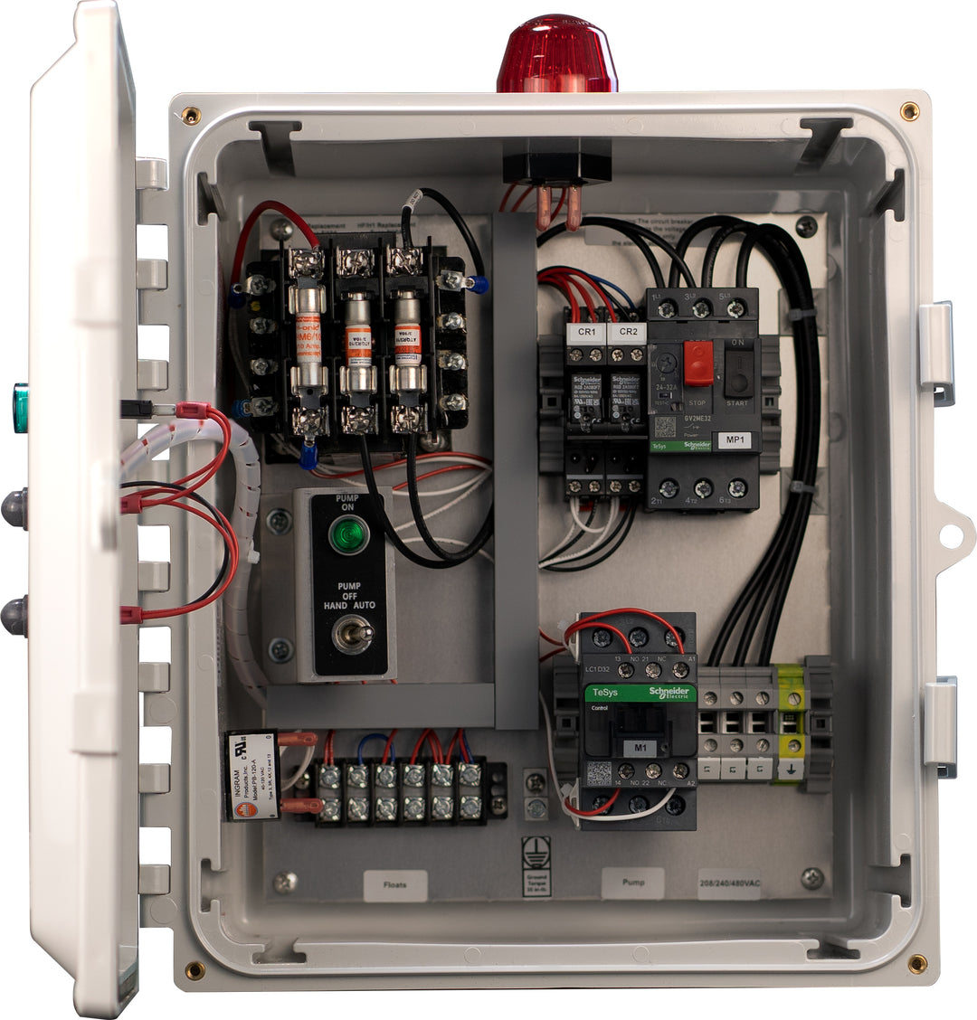 Three Phase Simplex Control Panel - Inside View