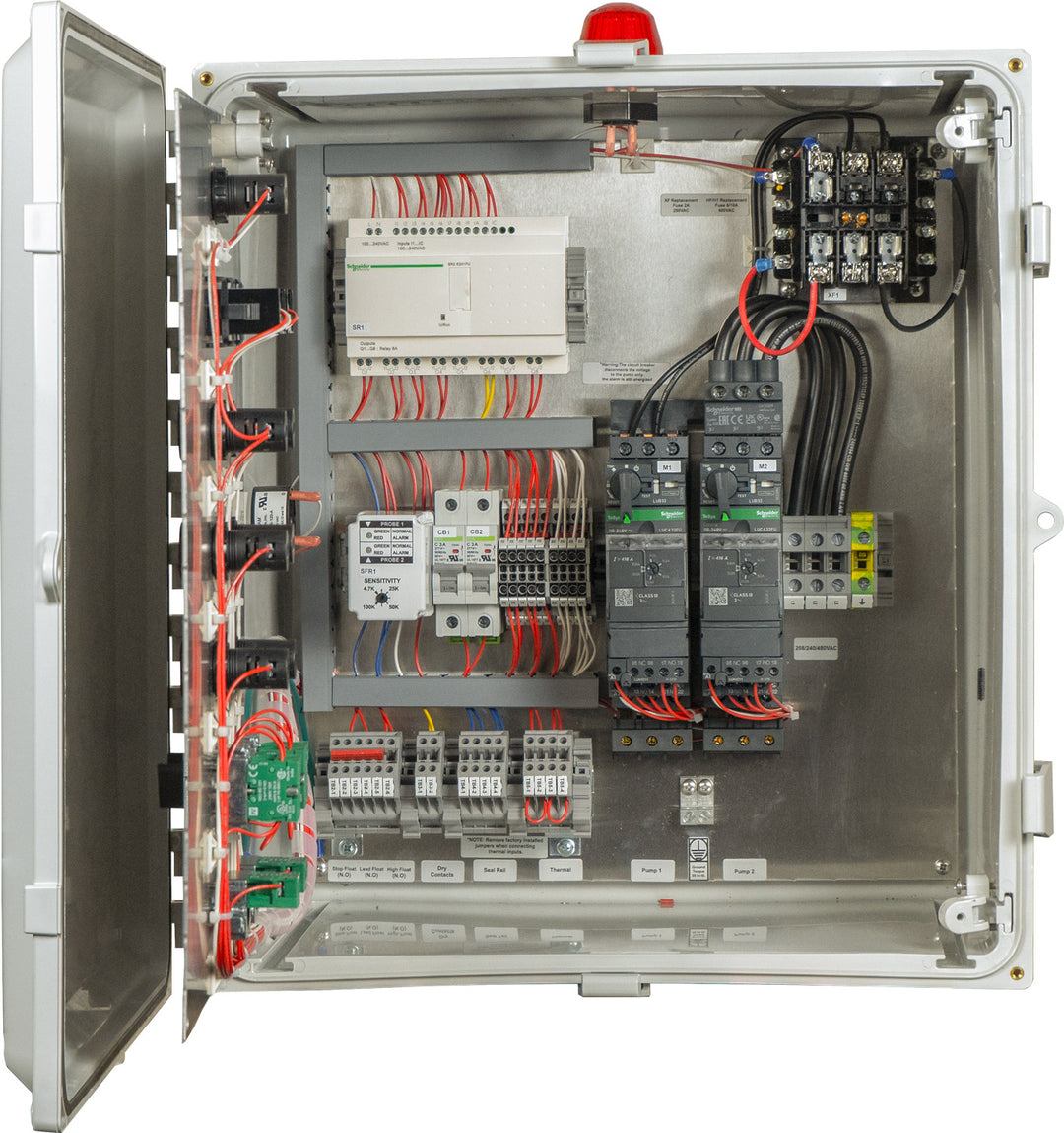 Three Phase Duplex (Advanced Sasquatch) Control Panel inside view