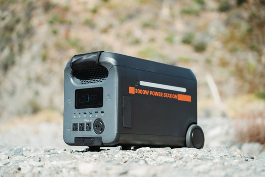 Sasquatch 3000W Portable Power Station Outside on Rocks