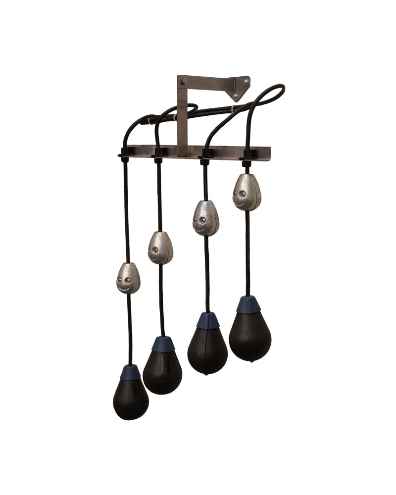 Angle of float bracket hanging four floats.