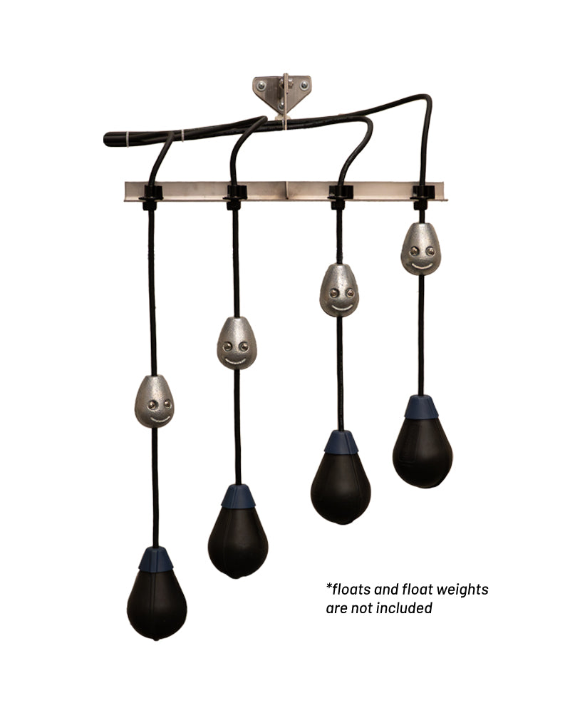 Float bracket hanging four floats.