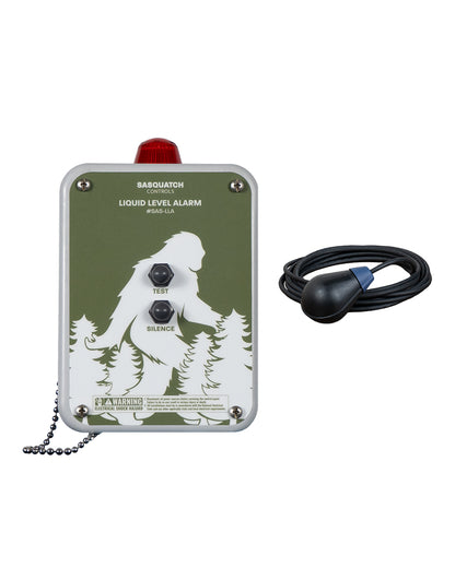 Sasquatch Controls Liquid Level Alarm with float switch.
