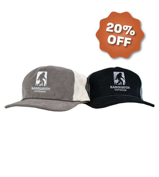 Sasquatch Outdoor Embroidered Hats - Both, 20% Off