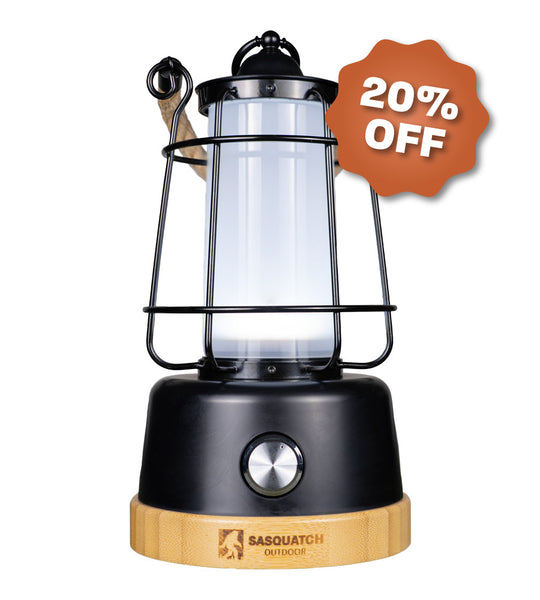 Sasquatch Rope Lantern - Front, Low Light, 20% Off